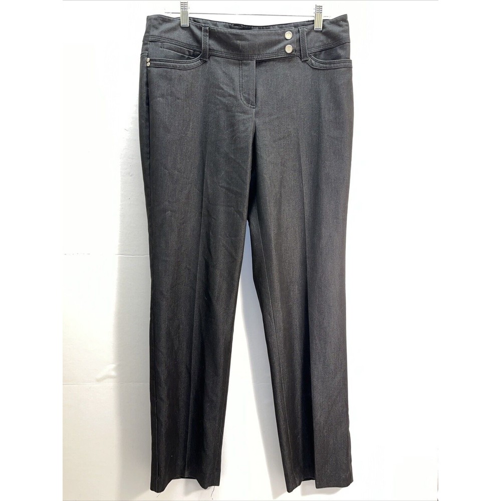 Zac & Rachel Women's Size 10 Black Cark Gray Dress Pants Stretchy Comfortable